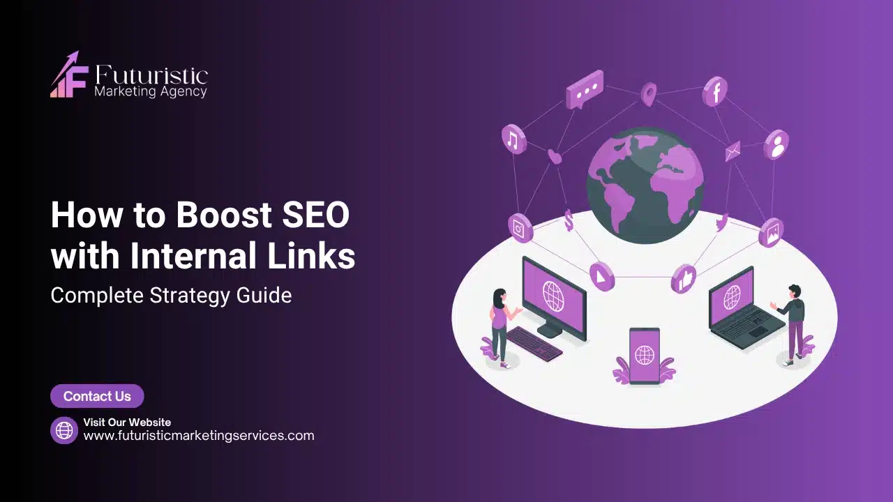 Internal linking SEO strategy guide showing how to connect pages with keyword-rich anchor text