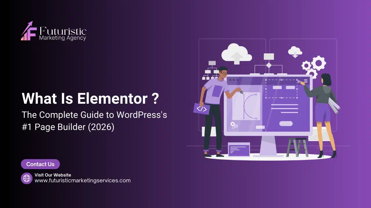 what is elementor wordpress page builder interface showing drag and drop website design editor