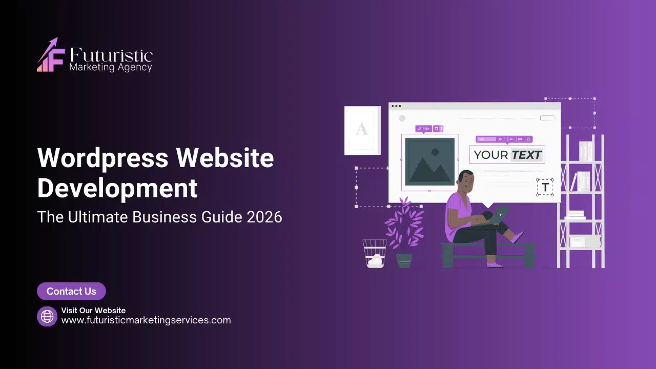 wordpress website development guide showing wordpress dashboard website design and development process