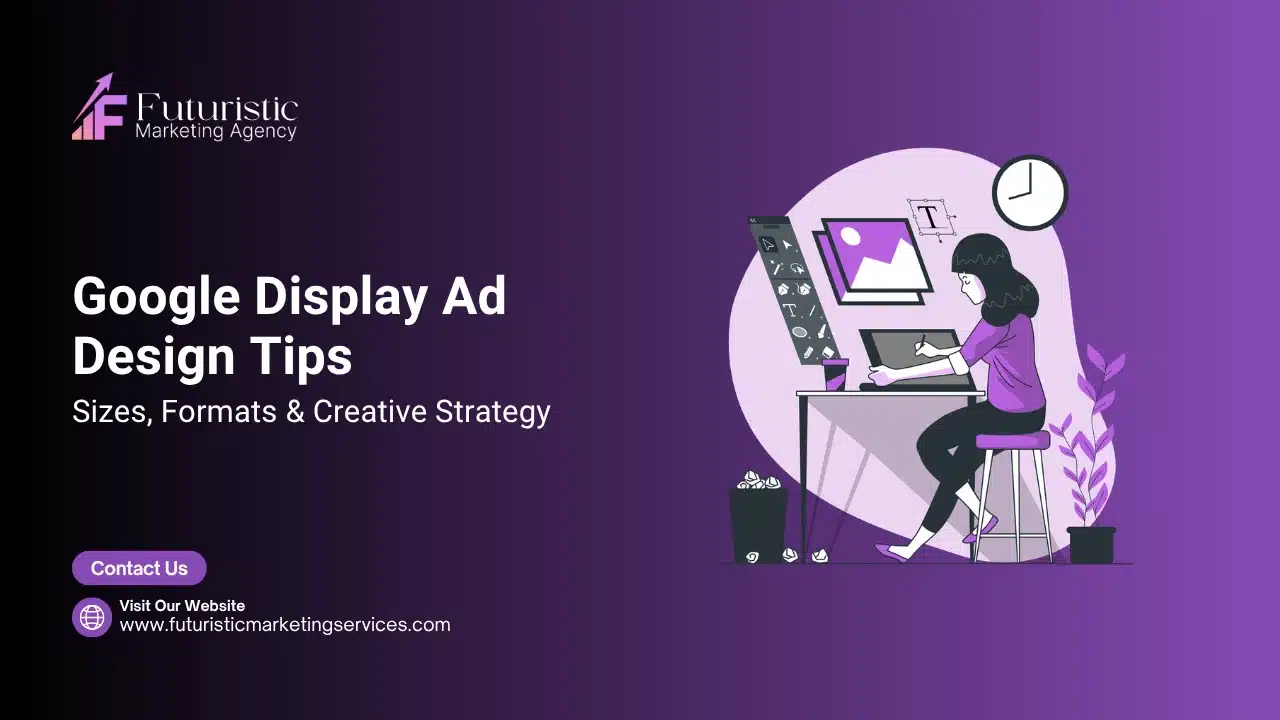 google display ad design example with standard sizes responsive display ads and visual creative layout