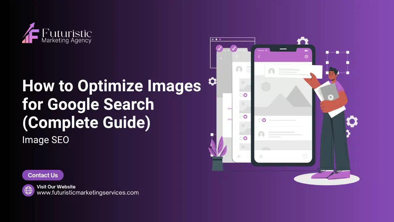 Image SEO guide showing image SEO alt text optimization, image SEO file names, image SEO compression, WebP image SEO, and image SEO lazy loading for Google rankings