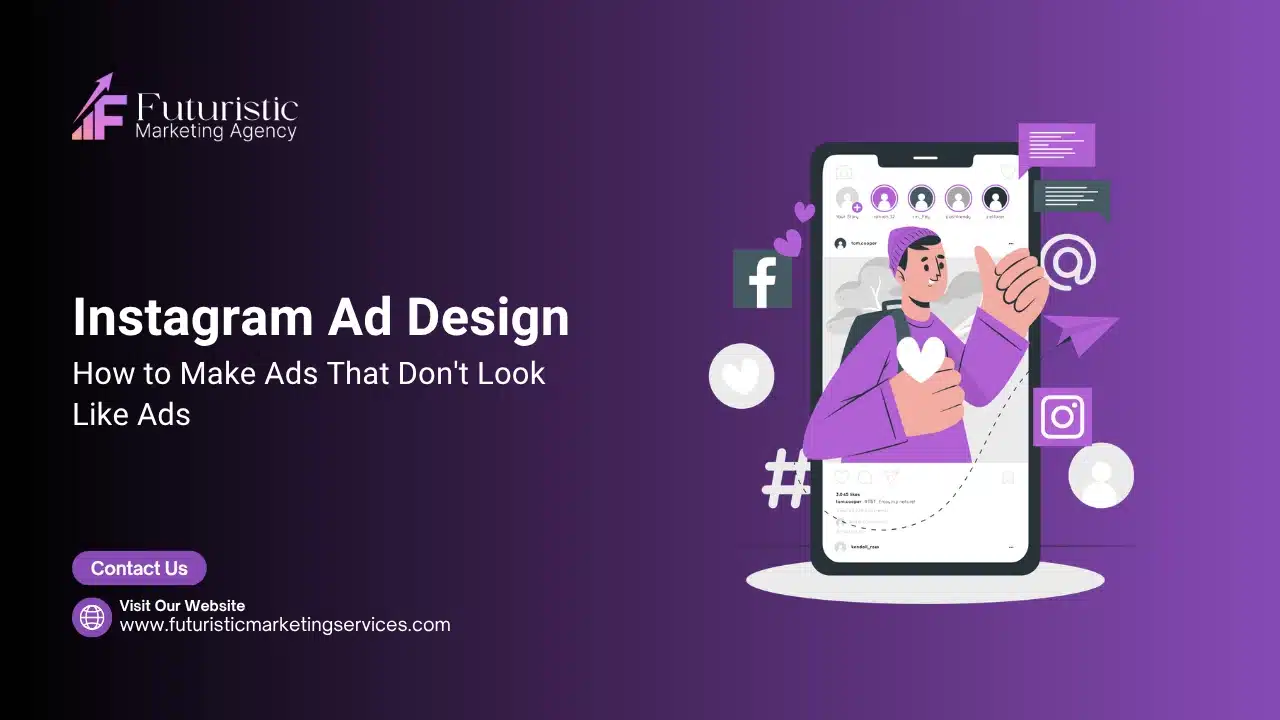 instagram ad design example with native style layout reels stories format and subtle call to action