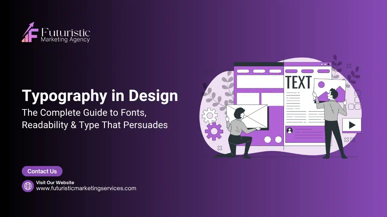 Typography in design showing font styles readability hierarchy and spacing for better visual communication