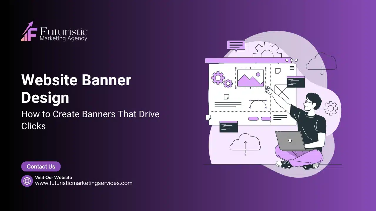 website banner design example with hero layout call to action visual hierarchy and responsive design