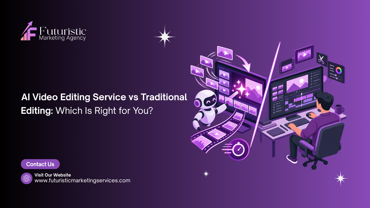 AI video editing service vs traditional